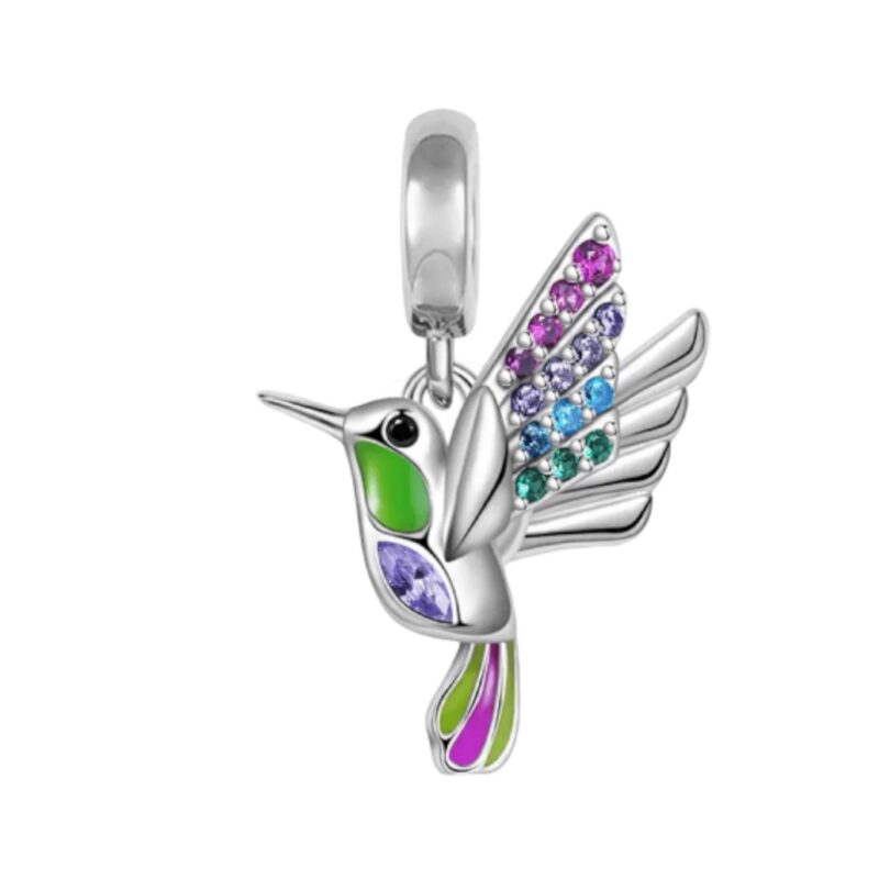 Hummingbird Colorful Dangle Charm