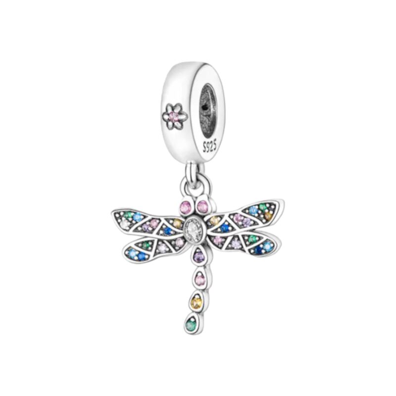 Rainbow Dragonfly Dangle Charm