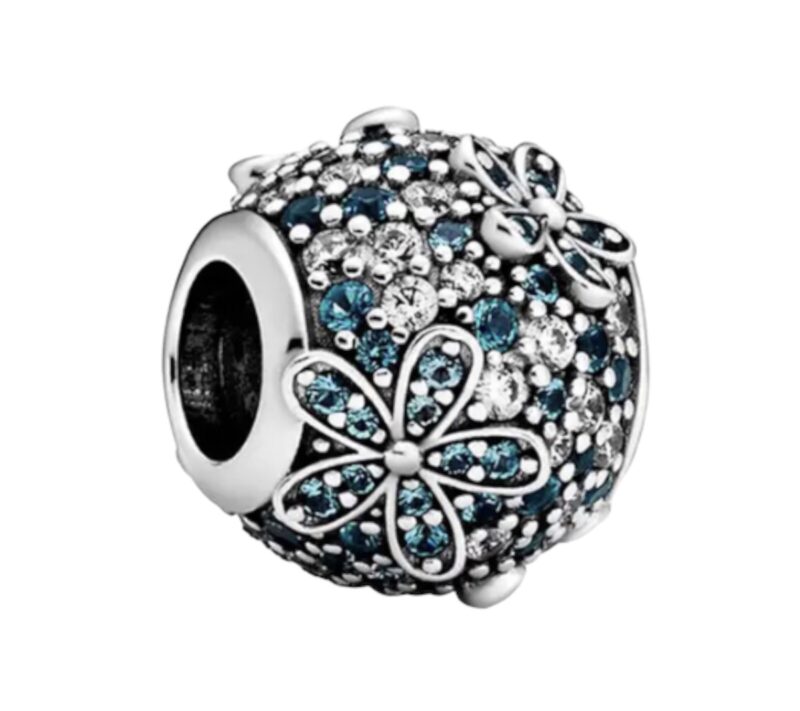 Blues Sparkling Daisy Charm - Image 2