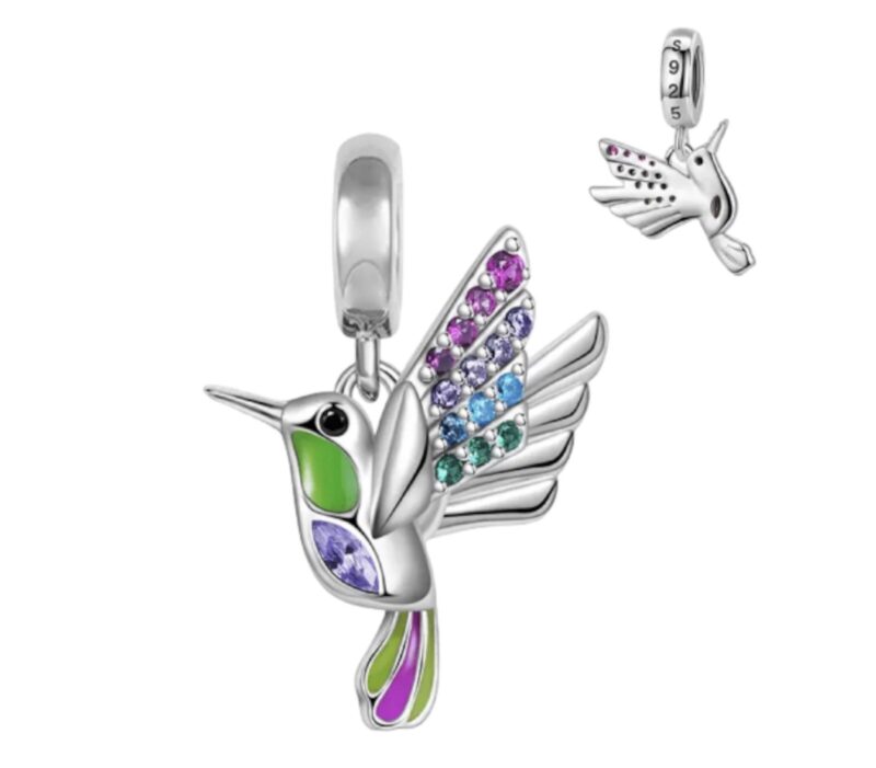 Hummingbird Colorful Dangle Charm - Image 2