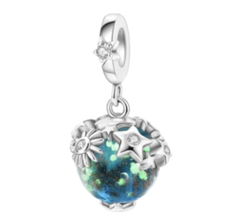 Planet Earth Glowing Dangle Charm