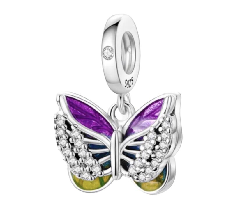 Sunflower Butterfly Dangle Charm