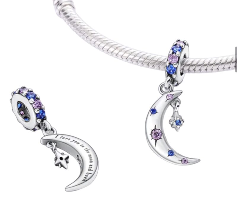 Moon and Stars Dangle Charm - Image 2