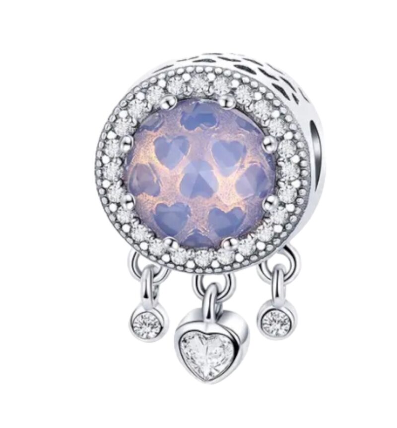 Opalescent Radiant Hearts Charm