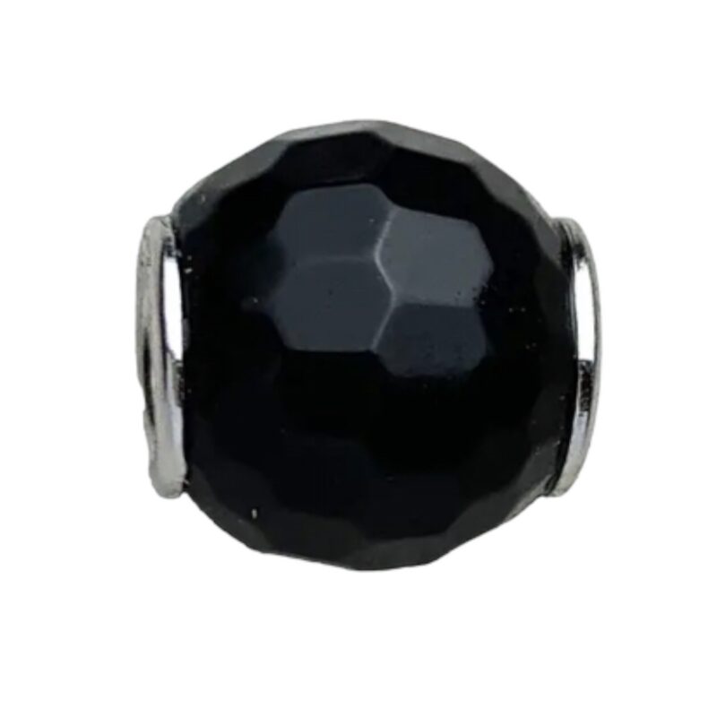 Obsidian Faceted Charm