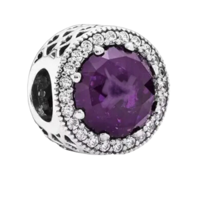 Radiant Hearts Dark Purple Charm