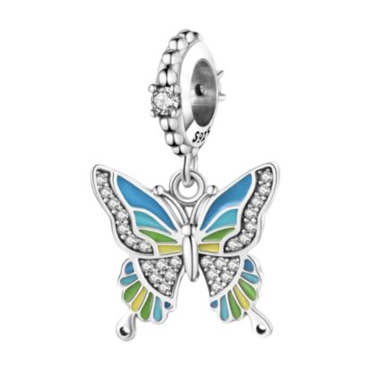 Sparkling Butterfly Dangle Charm