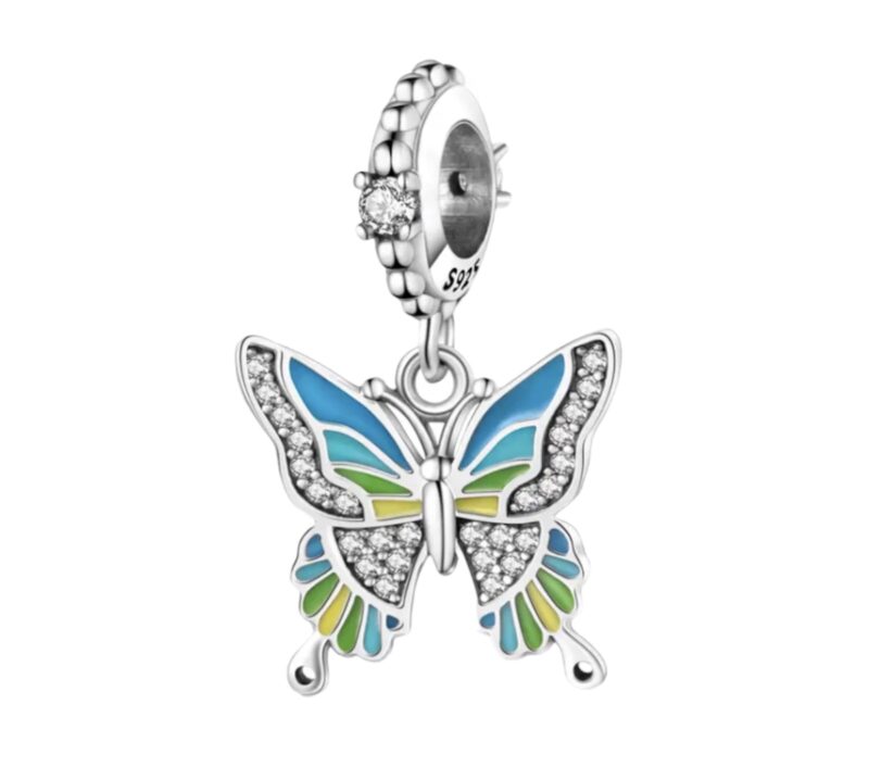 Sparkling Butterfly Dangle Charm