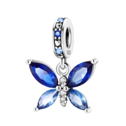 Beautiful Blue Butterfly Dangle Charm