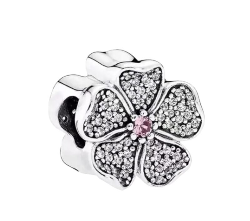 Sparkling White Apple Blossom Pave Charm