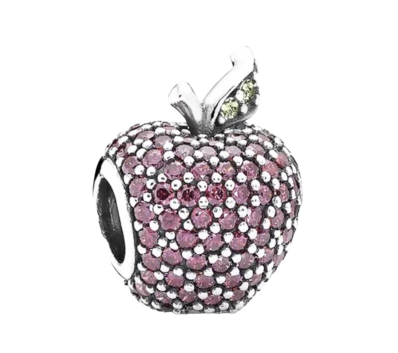 Red Pave Apple Charm