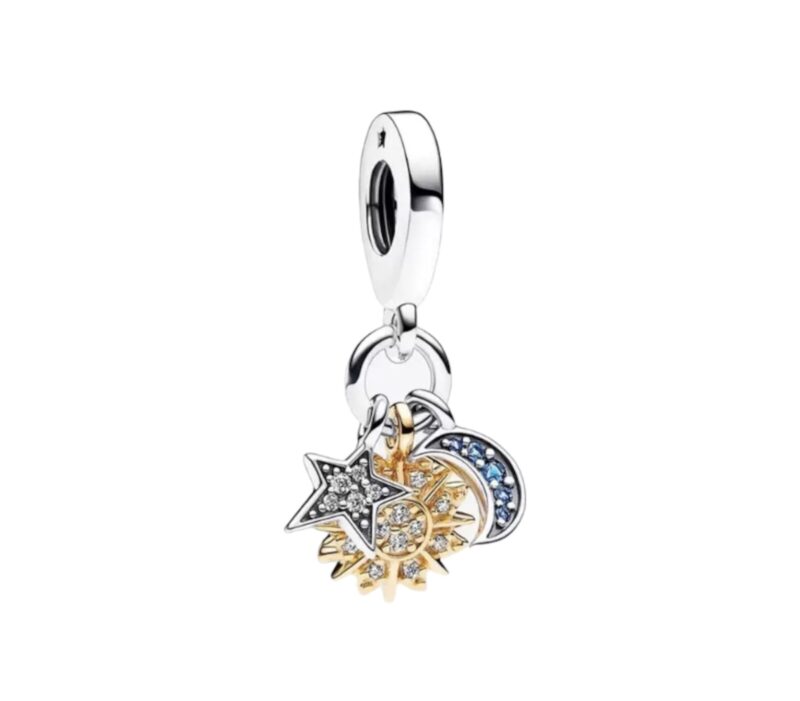 Sun, Moon and Star Dangle Charm