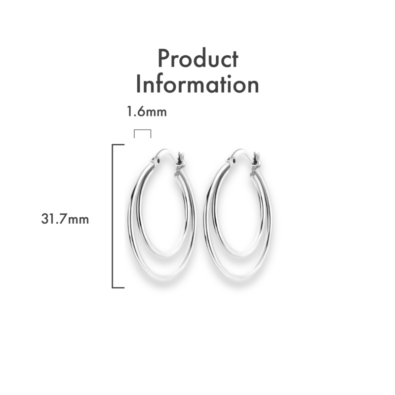 Double Band Hoop Earrings - Image 2