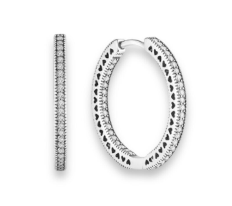 Sparkling Hoop Earrings - Image 2